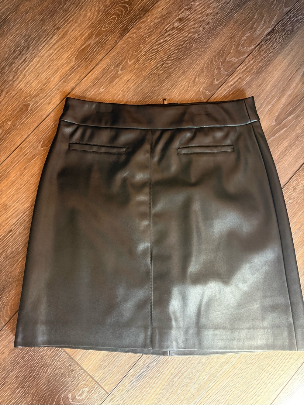 RW&CO. Black Faux Leather Mini Skirt
